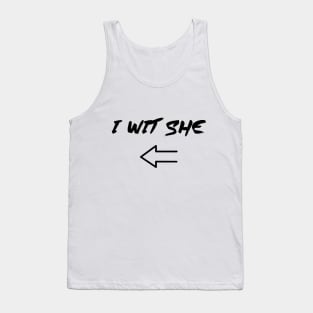 I WIT SHE - IN BLACK - FETERS AND LIMERS – CARIBBEAN EVENT DJ GEAR Tank Top